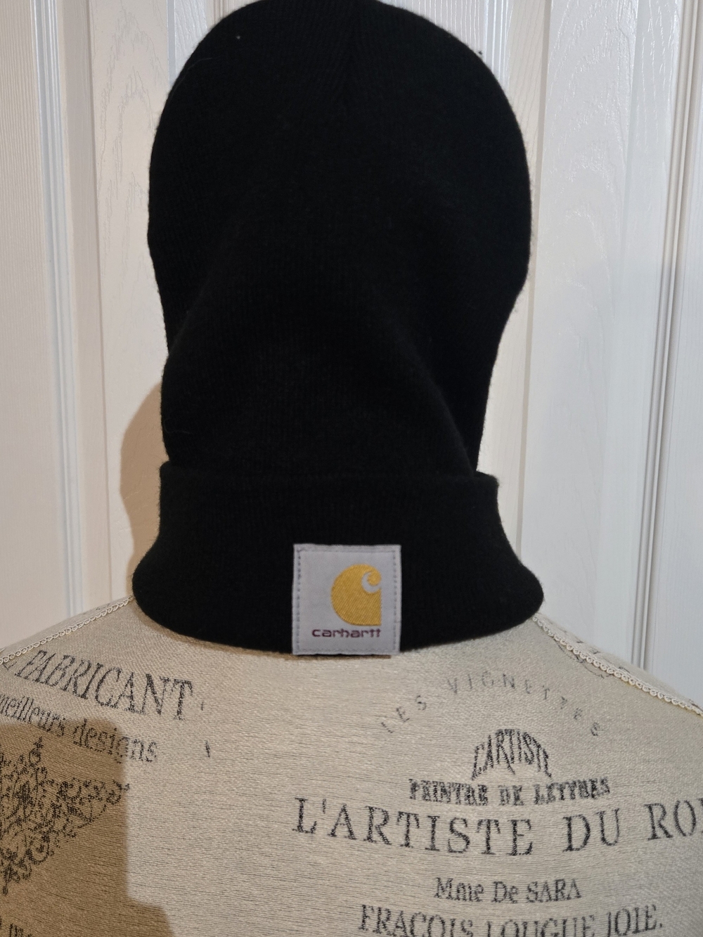 Carhartt Black Solid Knit Beanie Hat, One Size, Unisex Adults